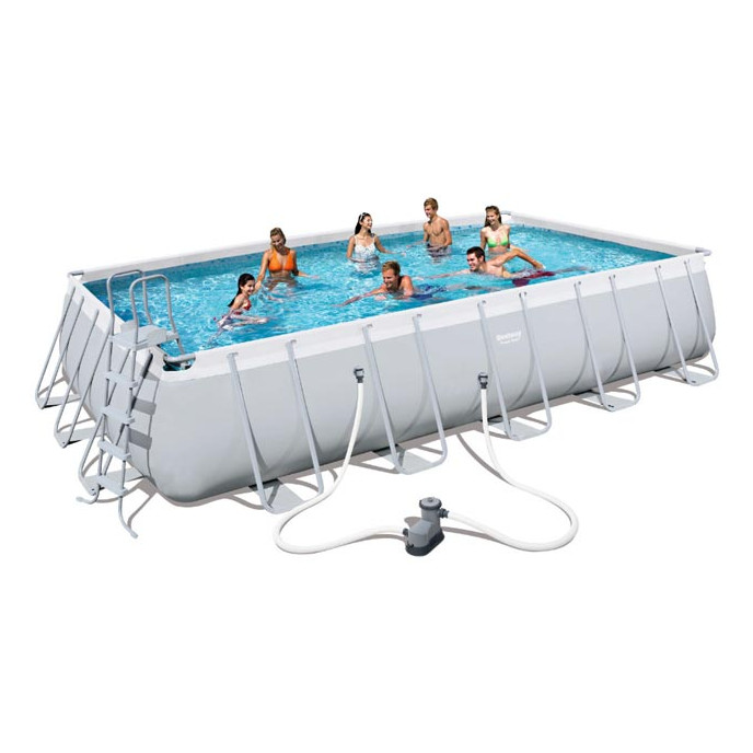 Bestway Piscine Hors Sol Tubulaire Rectangulaire Avec Filtre à