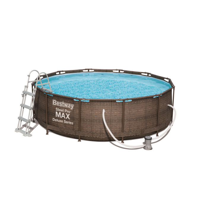 Piscine Tubulaire Ronde ø366 Cm X H 100 Cm Steel Pro Max