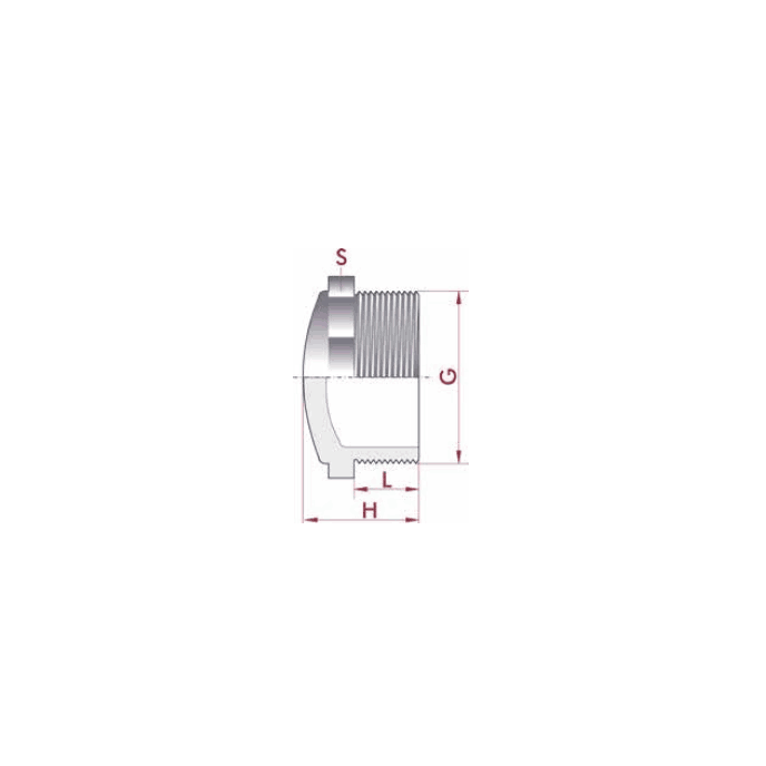 Bouchon mâle à visser 1"1/2