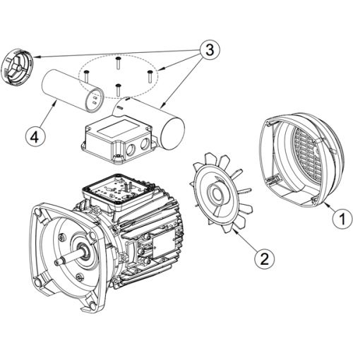 Ventilateur Sta-Rite ATB (0,25 à 0,55 kw) Ø 12 mm