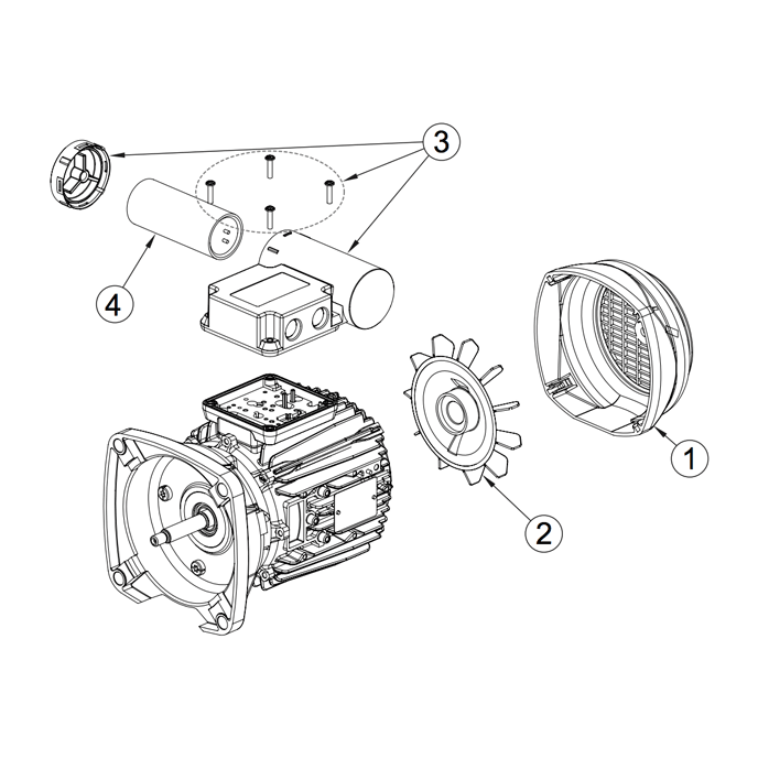 Ventilateur Sta-Rite (moteur ATB 0,75 à 1,10kw) Ø 15mm