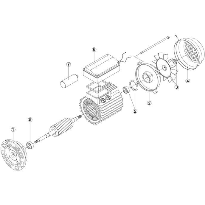 Ventilateur moteur MEC 63 0.33HP PPE NK/OK/CK/KS(E)/EP/KNG (KRIPSOL)