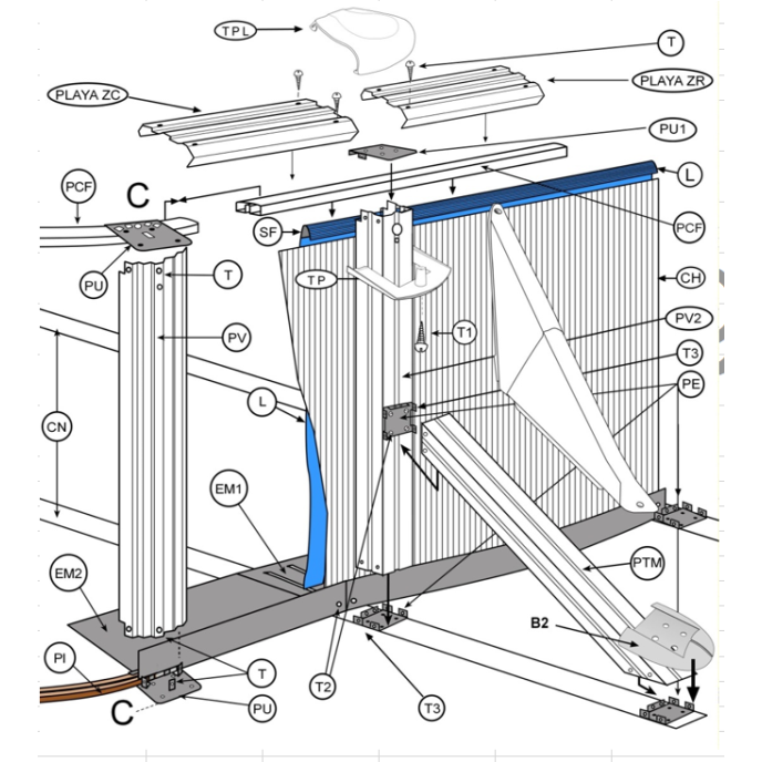 Platine PU1 piscine Gré