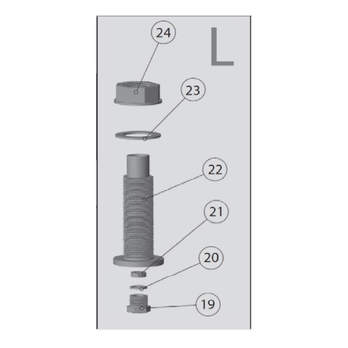 Ensemble L traverse de cable Poollight