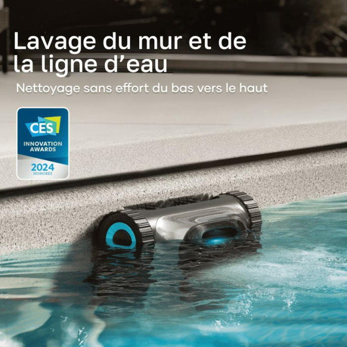 robot piscine nettoie la ligne d'eau