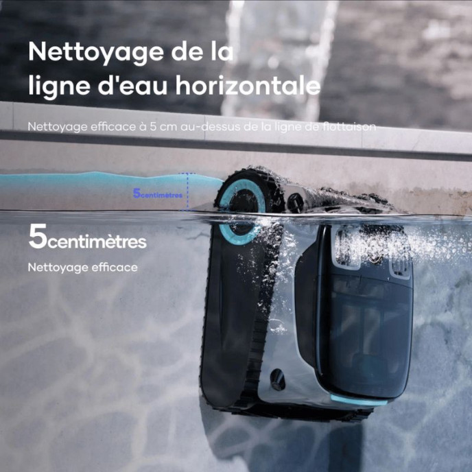 robot fond, paroi et ligne d'eau