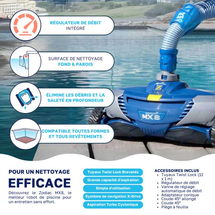 Robot piscine Zodiac MX8