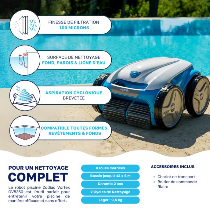 Robot piscine Zodiac Vortex OV5360