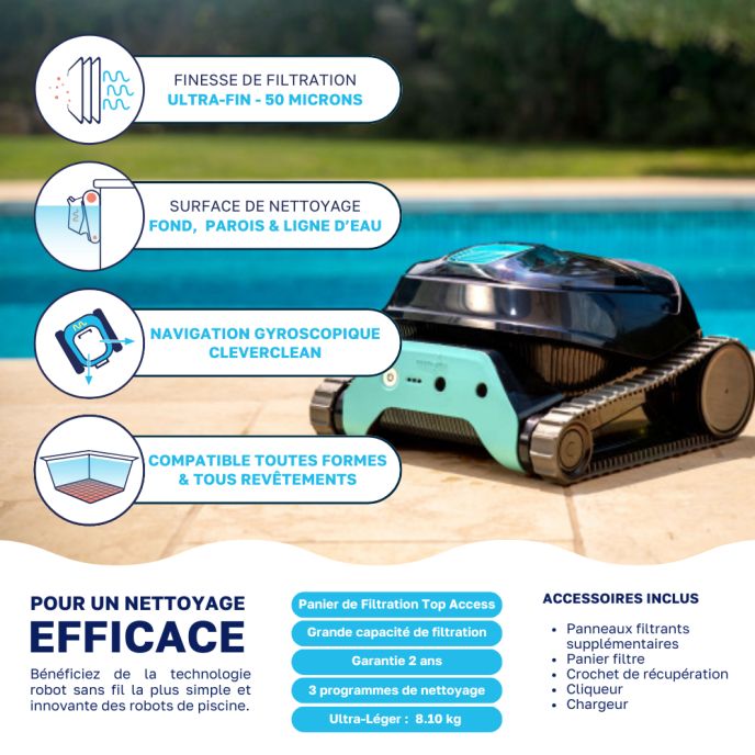 Robot piscine sans fil Dolphin Liberty 300