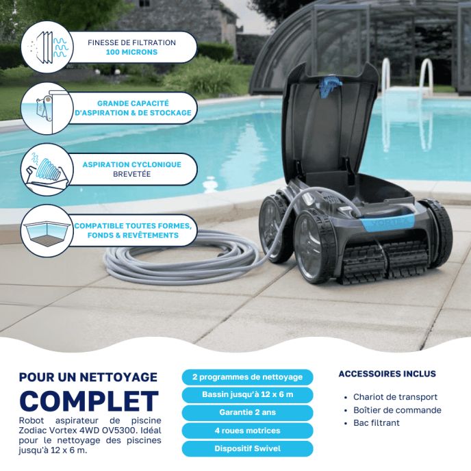 Robot piscine Zodiac Vortex 4WD OV5300 Swivel