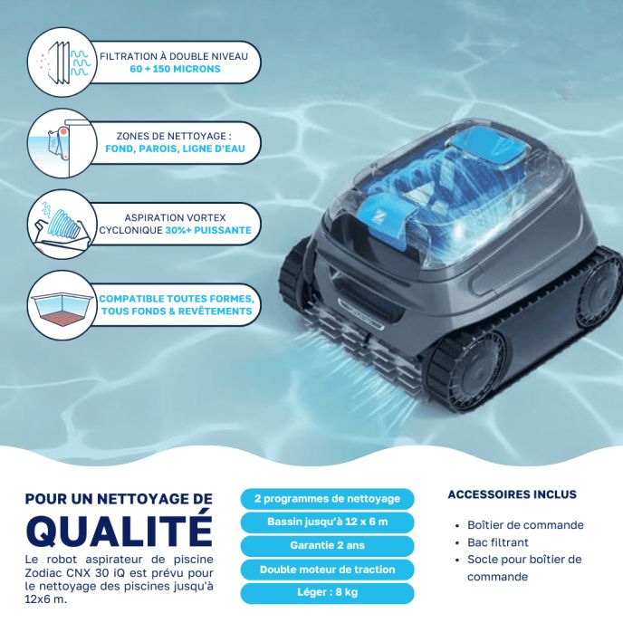 Robot piscine Zodiac CNX 30 iQ