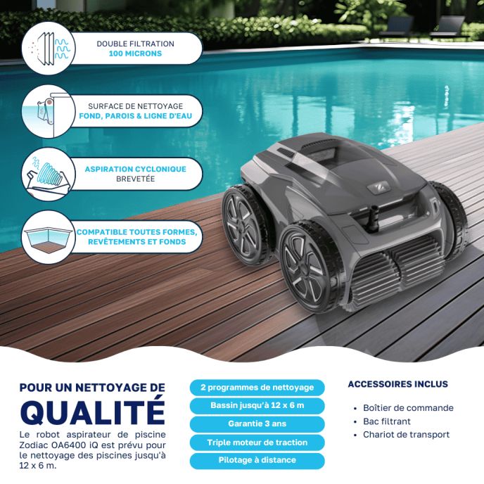 Robot piscine Zodiac Alpha OA 6400 iQ