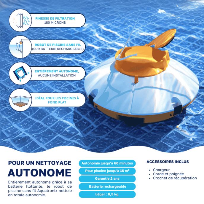 Robot piscine sans fil Bestway Frisbee