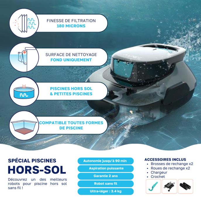 Robot piscine sans fil Aiper Scuba SE