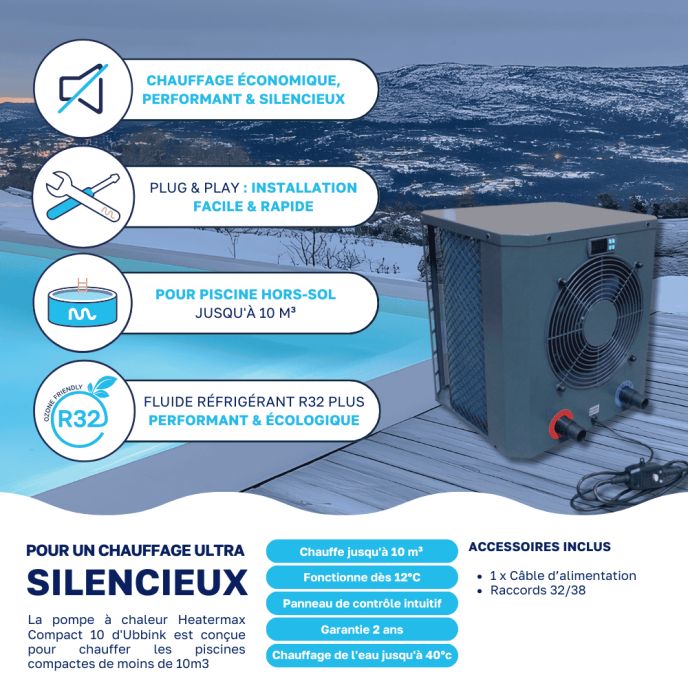 Pompe à chaleur Ubbink Heatermax Compact 10