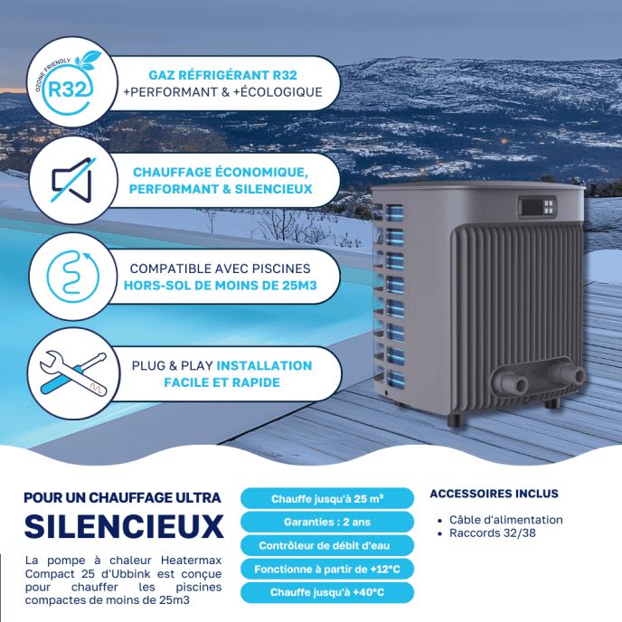 Pompe à chaleur Ubbink Heatermax Compact 25