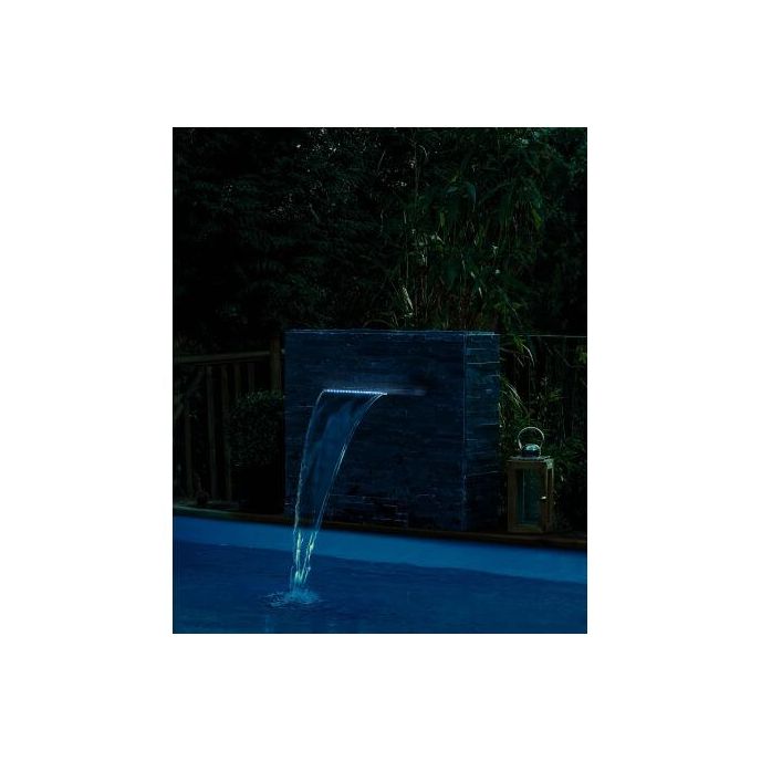 Cascade de piscine design en acrylique transparent - Niagara 30 LED Acrylic