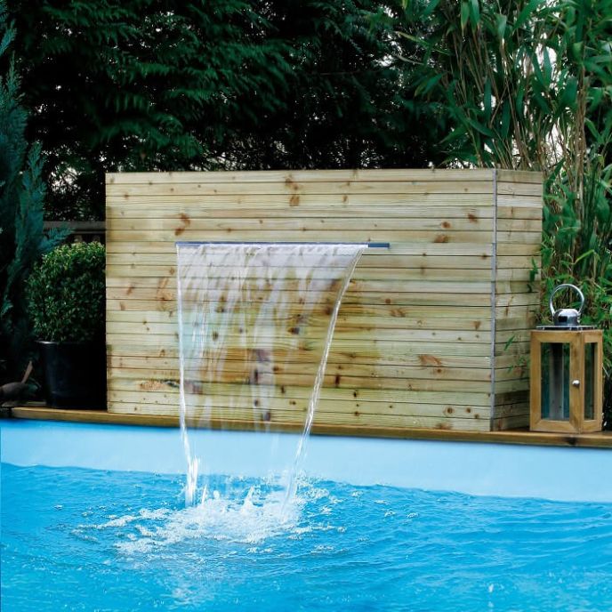 Cascade de piscine design en acrylique transparent - Niagara 60 LED Acrylic