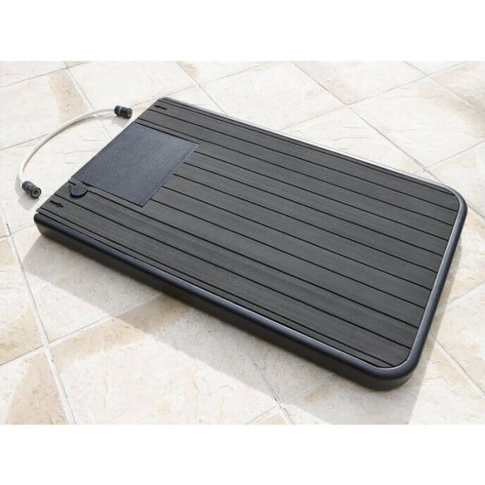 Plancher de douche Solaris en résine époxy anthracite avec réservoir