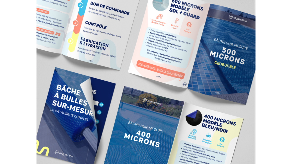 mini catalogue sur les bâches à bulles sur mesure pour piscine
