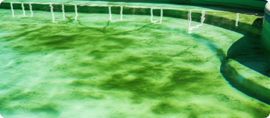 eau vert algues piscine