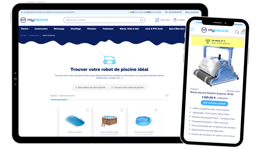 Choisir Robot Piscine grâce au configurateur de robot électrique