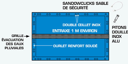 Bâche sécurisée opaque Safe