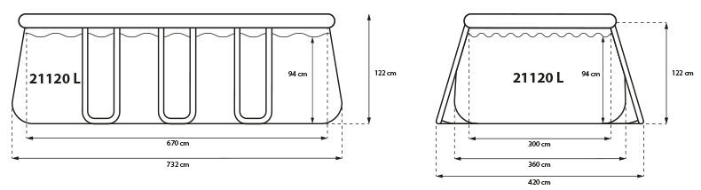 Piscine Autoportante Chinook 732 X 360 Cm